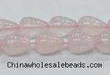 CRQ64 15.5 inches 10*14mm teardrop natural rose quartz beads wholesale