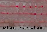 CRQ680 15.5 inches 4*6mm rondelle rose quartz beads wholesale