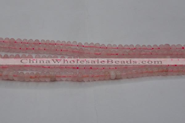 CRQ680 15.5 inches 4*6mm rondelle rose quartz beads wholesale