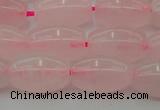 CRQ691 15.5 inches 8*13mm rice rose quartz beads wholesale