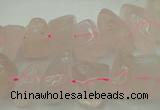 CRQ700 15.5 inches 8*12mm - 10*15mm rose quartz chips beads