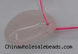 CRQ730 Top drilled 30*40mm flat teardrop rose quartz beads