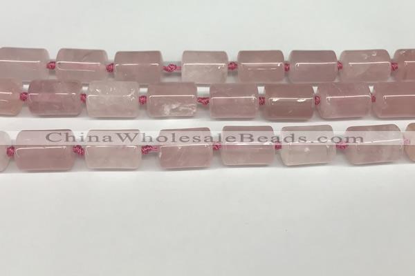 CRQ750 15.5 inches 13*18mm tube rose quartz beads wholesale