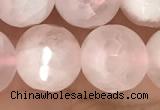CRQ772 15.5 inches 12mm faceted round rose quartz beads