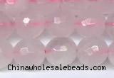 CRQ797 15.5 inches 8mm faceted round rose quartz gemstone beads