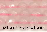CRQ875 15 inches 6mm faceted round rose quartz beads