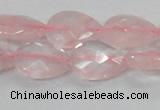 CRQ88 15.5 inches 13*18mm faceted teardrop natural rose quartz beads