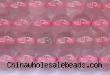 CRQ890 15 inches 4mm round Madagascar rose quartz beads
