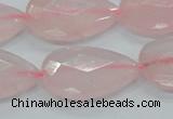 CRQ90 15.5 inches 20*30mm faceted teardrop natural rose quartz beads