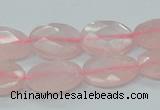 CRQ91 15.5 inches 13*18mm faceted oval natural rose quartz beads