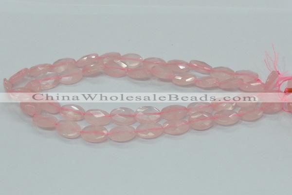 CRQ91 15.5 inches 13*18mm faceted oval natural rose quartz beads