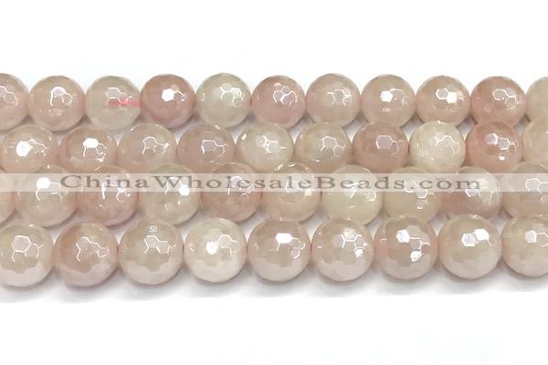 CRQ913 15 inches 12mm faceted round AB-color rose quartz beads