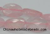 CRQ92 15.5 inches 18*25mm faceted oval natural rose quartz beads