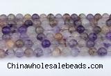 CRU1013 15.5 inches 8mm round mixed rutilated quartz beads