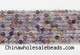 CRU1017 15.5 inches 4mm round mixed rutilated quartz beads