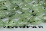 CRU102 15.5 inches 10*14mm oval green rutilated quartz beads