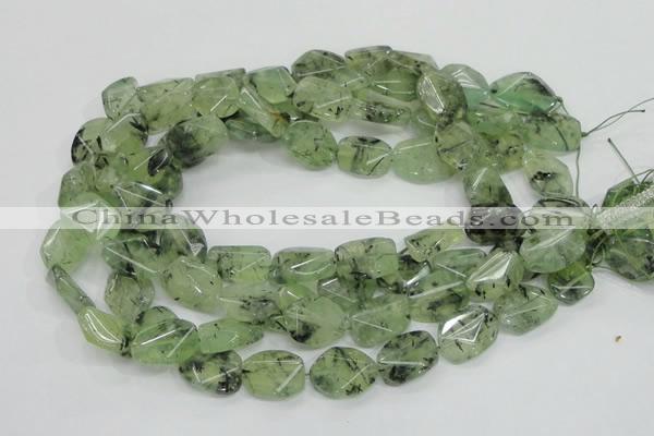 CRU112 15.5 inches 16*20mm faceted freefrom green rutilated quartz beads