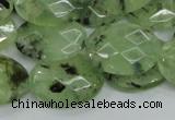 CRU115 15.5 inches 18*25mm faceted oval green rutilated quartz beads