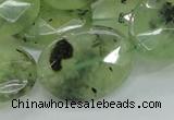 CRU116 15.5 inches 22*30mm faceted oval green rutilated quartz beads