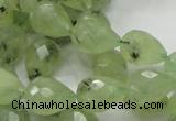 CRU125 15.5 inches 11*16mm faceted teardrop green rutilated quartz beads