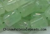 CRU134 15.5 inches 12*17mm column green rutilated quartz beads