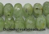 CRU143 15.5 inches 13*18mm faceted rondelle green rutilated quartz beads