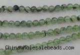 CRU145 15.5 inches 4mm round green rutilated quartz beads