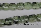 CRU195 15.5 inches 10*10mm square green rutilated quartz beads