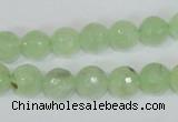 CRU203 15.5 inches 12mm faceted round green rutilated quartz beads