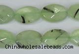 CRU207 15.5 inches 13*18mm faceted oval green rutilated quartz beads