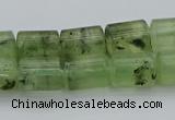 CRU226 15.5 inches 10*14mm triangle green rutilated quartz beads