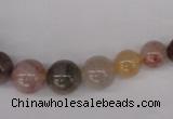 CRU420 15.5 inches 6mm - 14mm round Multicolor rutilated quartz beads