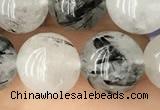 CRU538 15.5 inches 10mm round black rutilated quartz beads wholesale