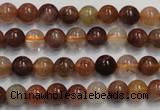 CRU652 15.5 inches 7mm round Multicolor rutilated quartz beads