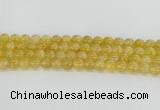 CRU660 15.5 inches 8mm round golden rutilated quartz beads