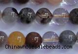 CRU752 15.5 inches 8mm round Multicolor rutilated quartz beads