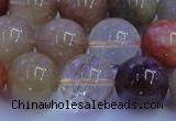 CRU754 15.5 inches 12mm round Multicolor rutilated quartz beads