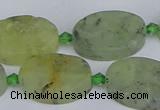 CRU784 15.5 inches 16*22mm oval green rutilated quartz beads