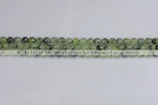 CRU801 15.5 inches 6mm faceted round prehnite gemstone beads