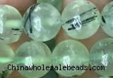 CRU813 15.5 inches 10mm round green rutilated quartz beads