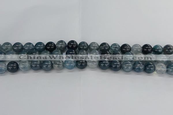 CRU861 15.5 inches 10mm round blue rutilated quartz beads