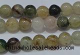 CRU901 15.5 inches 6mm round green rutilated quartz beads wholesale