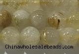 CRU926 15.5 inches 6mm round golden rutilated quartz beads wholesale