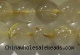 CRU927 15.5 inches 7mm round golden rutilated quartz beads wholesale