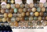 CRU949 15.5 inches 10mm round mixed rutilated quartz beads