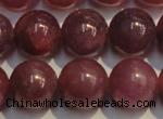 CRZ1009 15.5 inches 7mm - 7.5mm round AA grade natural ruby beads