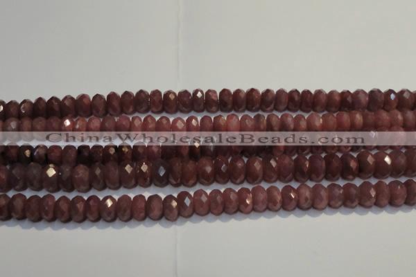 CRZ1015 15.5 inches 5*7mm faceted rondelle A- grade ruby beads