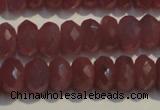 CRZ1018 15.5 inches 4*6mm faceted rondelle A grade ruby beads