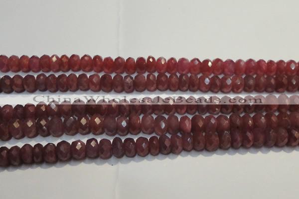 CRZ1023 15.5 inches 5*7mm faceted rondelle A+ grade ruby beads