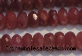 CRZ1025 15.5 inches 3*5mm faceted rondelle AA grade ruby beads